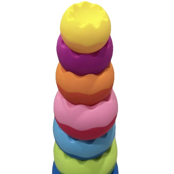 Fat Brain Toy Tobbles Neo Stackable Creative Toddler Sensory and Balance Toy - Picture 2 of 3